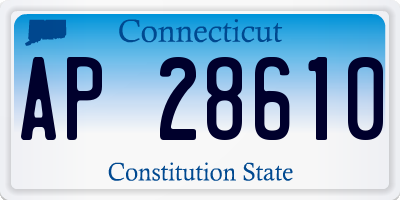 CT license plate AP28610