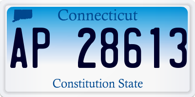 CT license plate AP28613