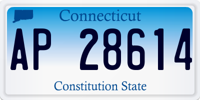 CT license plate AP28614