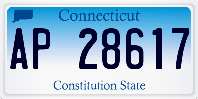 CT license plate AP28617
