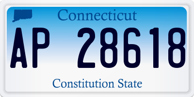 CT license plate AP28618