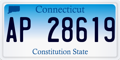 CT license plate AP28619