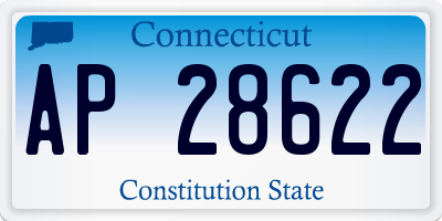 CT license plate AP28622