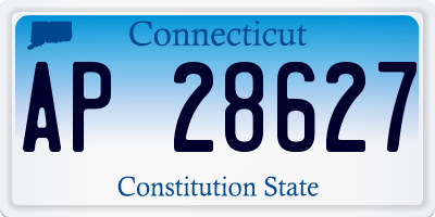 CT license plate AP28627