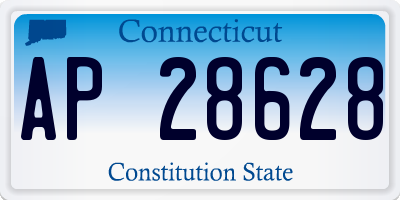 CT license plate AP28628