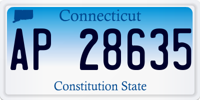 CT license plate AP28635
