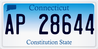 CT license plate AP28644