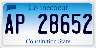 CT license plate AP28652