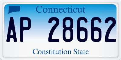 CT license plate AP28662