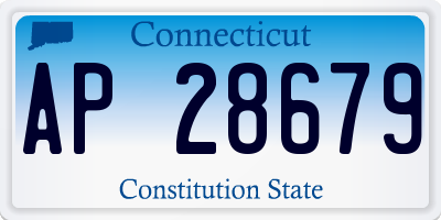 CT license plate AP28679