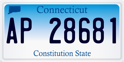 CT license plate AP28681