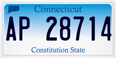 CT license plate AP28714