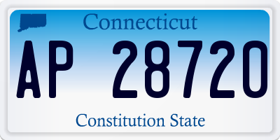 CT license plate AP28720
