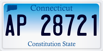 CT license plate AP28721