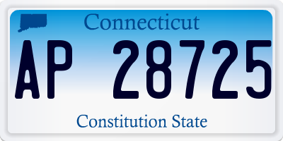 CT license plate AP28725