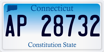 CT license plate AP28732