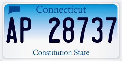CT license plate AP28737
