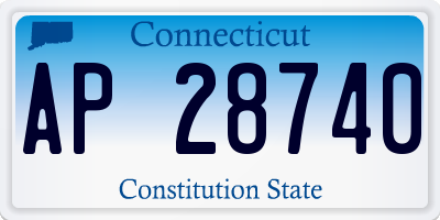 CT license plate AP28740