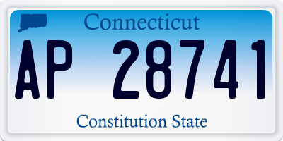 CT license plate AP28741