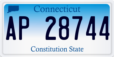 CT license plate AP28744