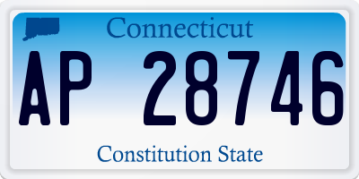CT license plate AP28746