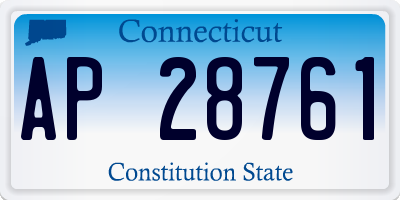 CT license plate AP28761