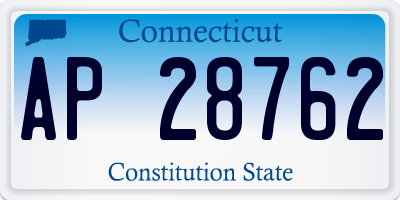 CT license plate AP28762