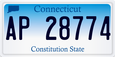 CT license plate AP28774
