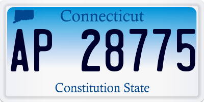 CT license plate AP28775