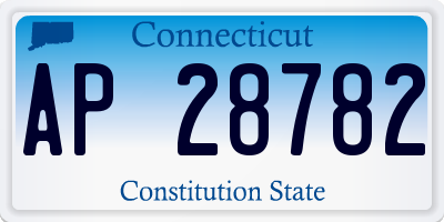 CT license plate AP28782