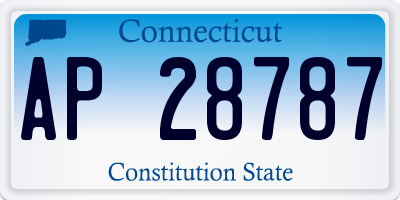 CT license plate AP28787