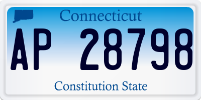 CT license plate AP28798