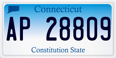 CT license plate AP28809
