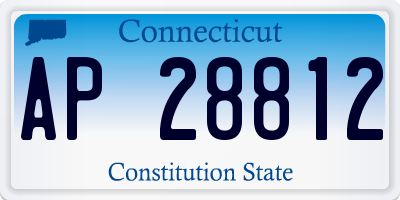 CT license plate AP28812