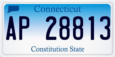 CT license plate AP28813