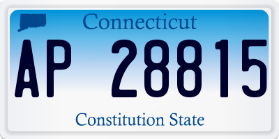 CT license plate AP28815
