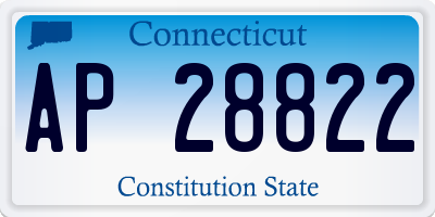 CT license plate AP28822