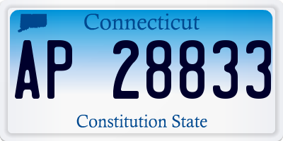 CT license plate AP28833