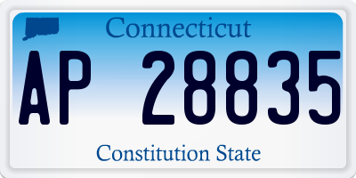 CT license plate AP28835