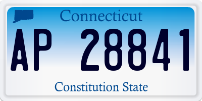 CT license plate AP28841