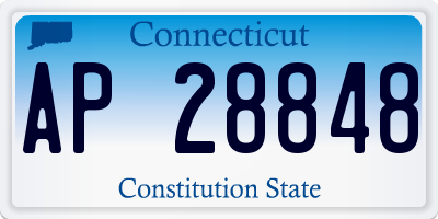 CT license plate AP28848
