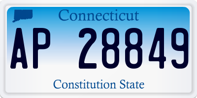 CT license plate AP28849
