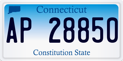 CT license plate AP28850
