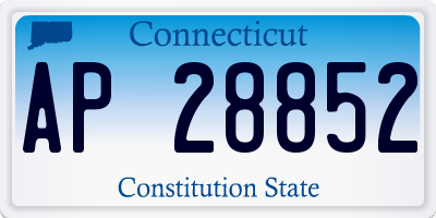 CT license plate AP28852
