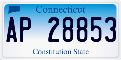 CT license plate AP28853