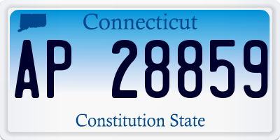 CT license plate AP28859