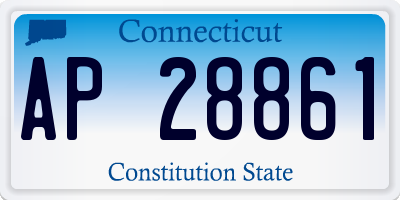 CT license plate AP28861