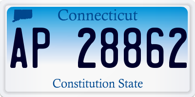 CT license plate AP28862