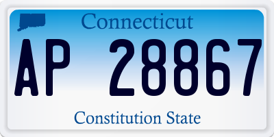 CT license plate AP28867