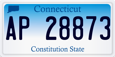 CT license plate AP28873